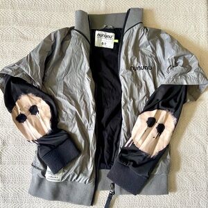 Nununu Black and Gray Zip-Up Jacket